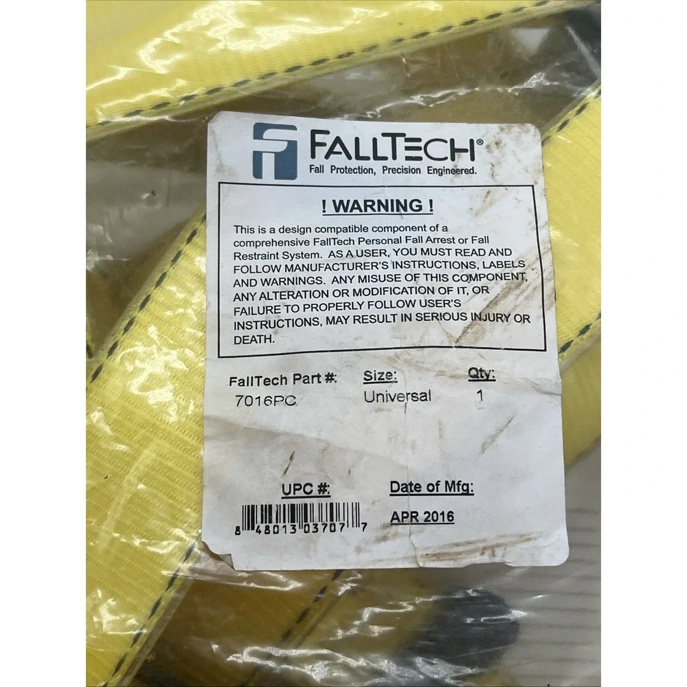 FallTech 7016PC Contractor Full Body Harness - Universal - NEW in Bag